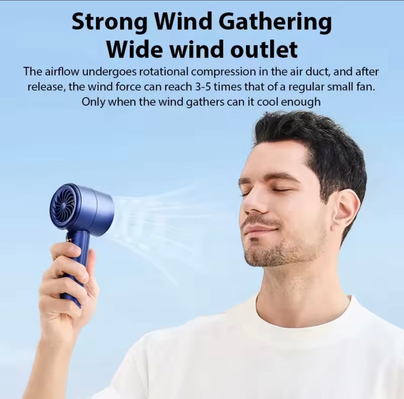 Mini ventilateur portable USB Charge rapide Ventilateur de calcul d'air portable Mute Ventilateur haute vitesse personnel pour les activités de plein air de voyage