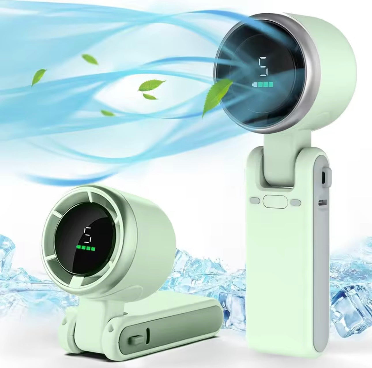 Ventilateur 3 en 1, 5 vitesses, batterie au lithium rechargeable 3600 mAh, chargement USB, mini ventilateur de voyage