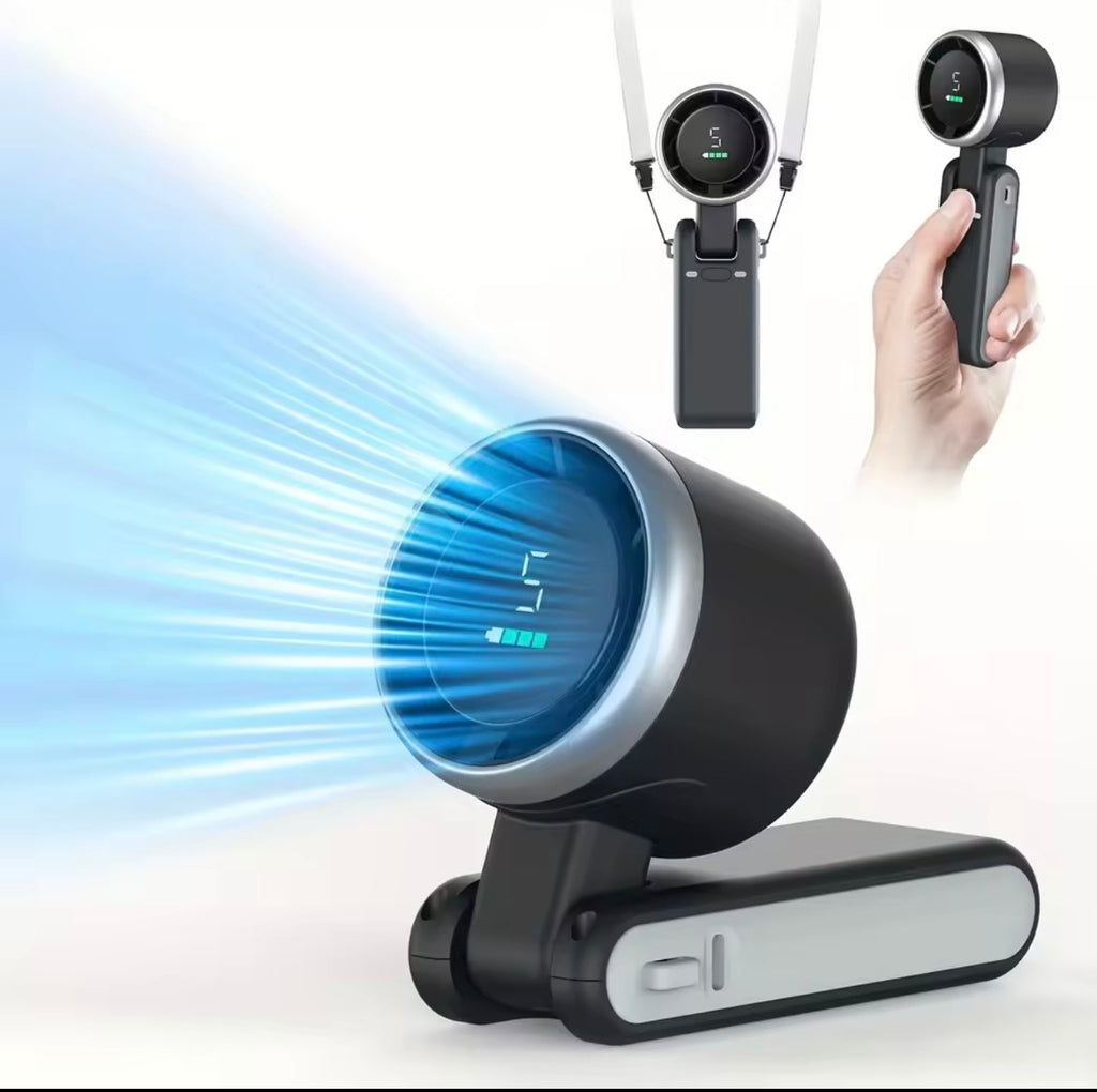 Ventilateur 3 en 1, 5 vitesses, batterie au lithium rechargeable 3600 mAh, chargement USB, mini ventilateur de voyage